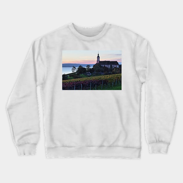 The Baroque Basilica of Birnau - Lake Constance Crewneck Sweatshirt by holgermader